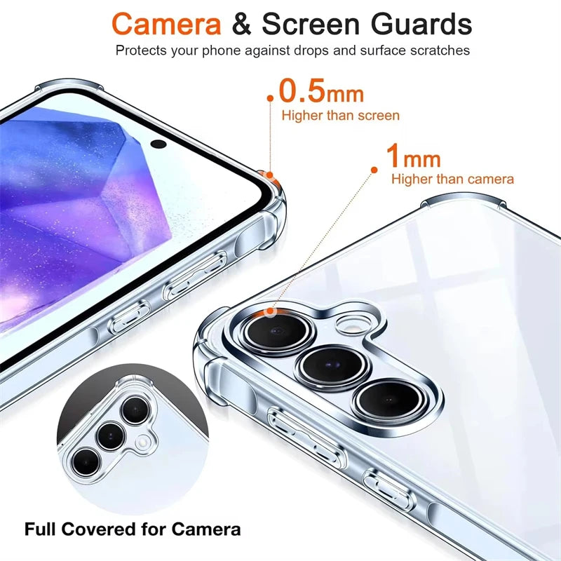 Shockproof Case for Samsung Galaxy A56 A55 A54 A17 A36 A26 A16 5G A15 A35 A25 A34 A14 A24 A33 A53 A13 A32 A52 A12 Phone Cover