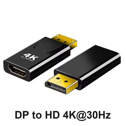 4K DP to Hdmi-Compatible Converter Displayport to 1080P HDTV Computer Monitor Audio Video Adapter