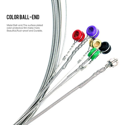 Electric Guitar Strings Set RX Series Hexagonal Carbon Steel 6 String for Electric Guitar Accessories Practice Use