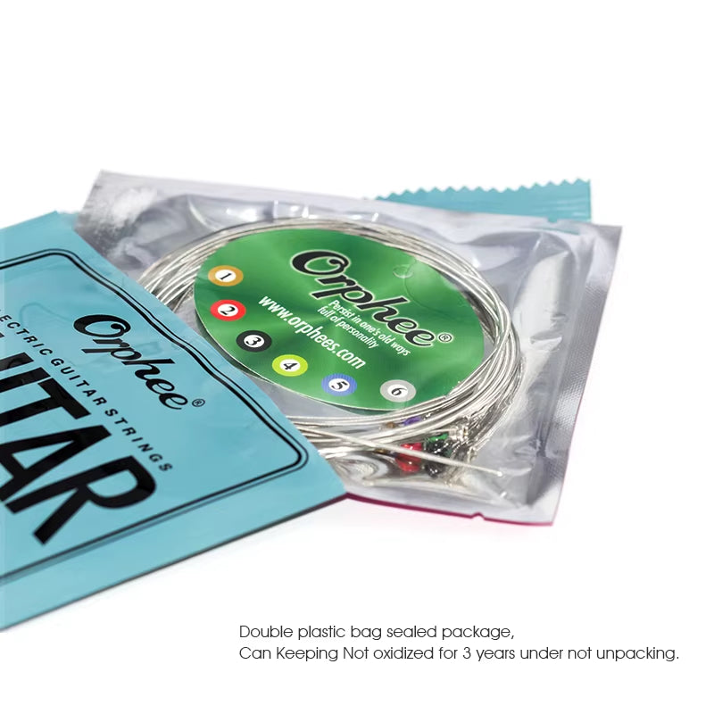 Electric Guitar Strings Set RX Series Hexagonal Carbon Steel 6 String for Electric Guitar Accessories Practice Use