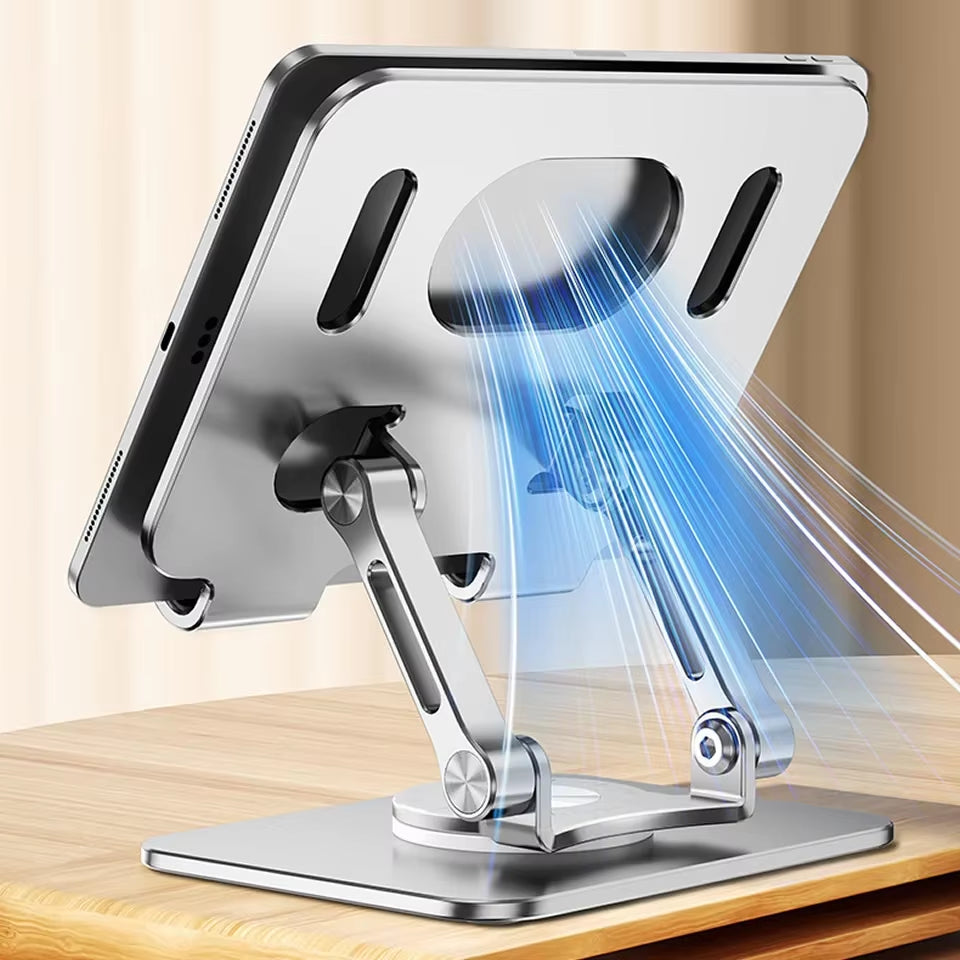 360° Rotation Tablet Stand for Ipad, Adjustable Foldable Tablet Holder,Aluminum Phone Stand Compatible with Ipad Pro/ Air/ Mini