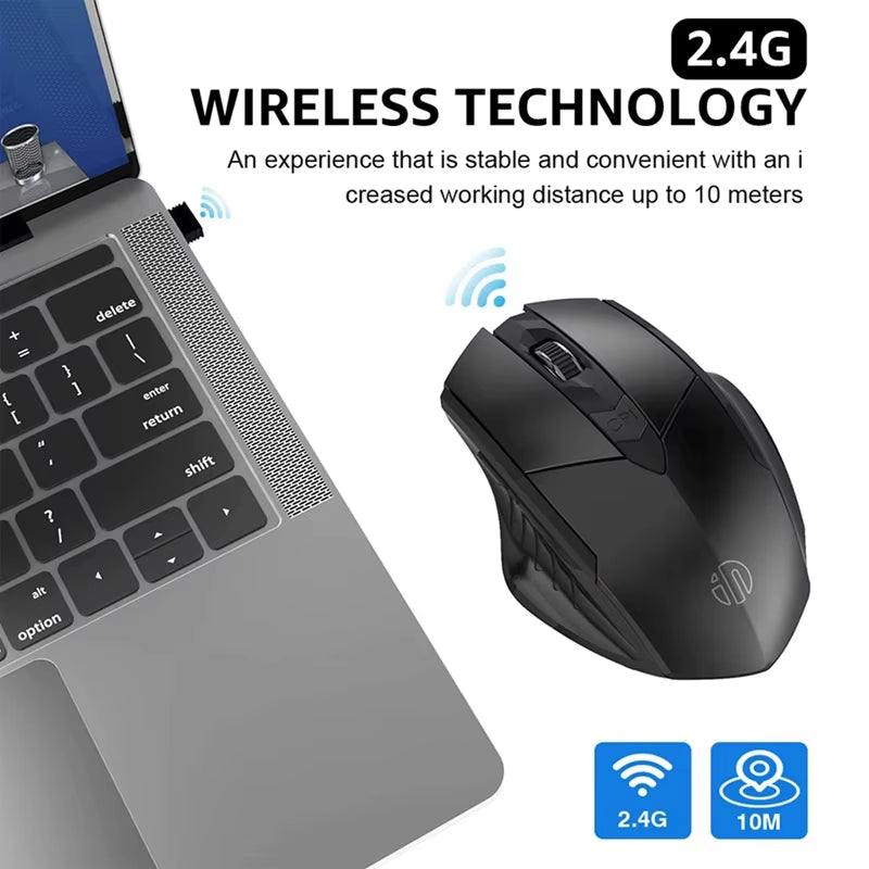 Bluetooth Compatible Mouse Rechargeable 2.4G  Wireless Mouse Office Mute Support PC Laptop Tablet Smartphone Universal