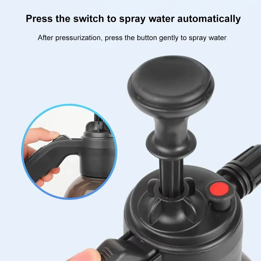2L Foam Sprayer Car Wash Hand-Held Foam Watering Can Air Pressure Sprayer Plastic Disinfection Water Bottle Car Cleaning Tools