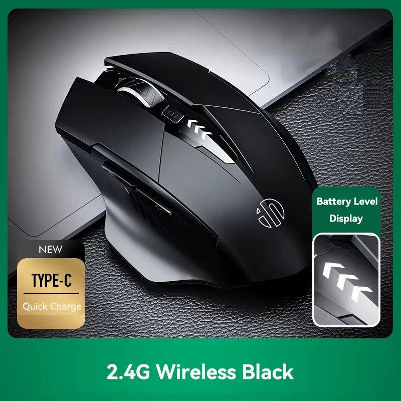 Bluetooth Compatible Mouse Rechargeable 2.4G  Wireless Mouse Office Mute Support PC Laptop Tablet Smartphone Universal