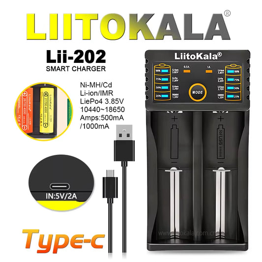 Lii-600 Battery Charger 12V5A for Li-Ion 3.7V and Nimh 1.2V Battery Lii-202 402 Lii-S8 S12 Lii-500 18650 26650 AA AAA