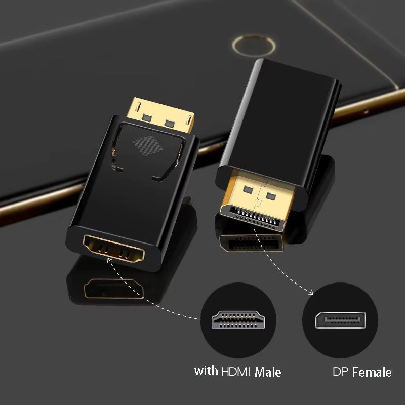 4K DP to Hdmi-Compatible Converter Displayport to 1080P HDTV Computer Monitor Audio Video Adapter