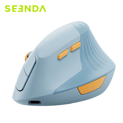 Vertical Wireless Mouse Type C Rechargeable Ergonomic USB & Type C Mice for Laptop Laptop PC Macbook Windows Android