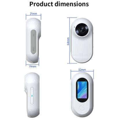 1080P Action Camera 1080P Portable Versatile Mount Anywhere for Travel Pets Ride Sport Vlog Mini Wireless Camera with Carry Box