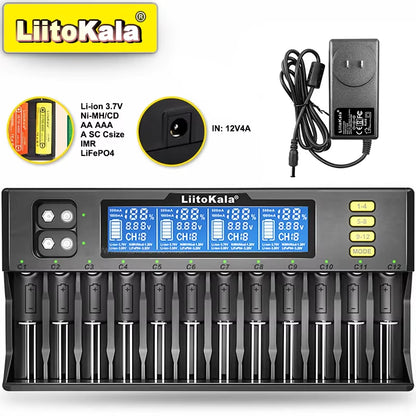 Lii-600 Battery Charger 12V5A for Li-Ion 3.7V and Nimh 1.2V Battery Lii-202 402 Lii-S8 S12 Lii-500 18650 26650 AA AAA