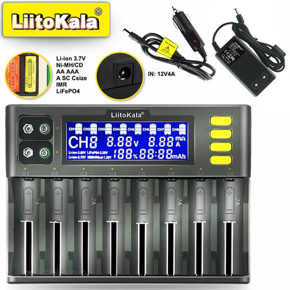 Lii-600 Battery Charger 12V5A for Li-Ion 3.7V and Nimh 1.2V Battery Lii-202 402 Lii-S8 S12 Lii-500 18650 26650 AA AAA