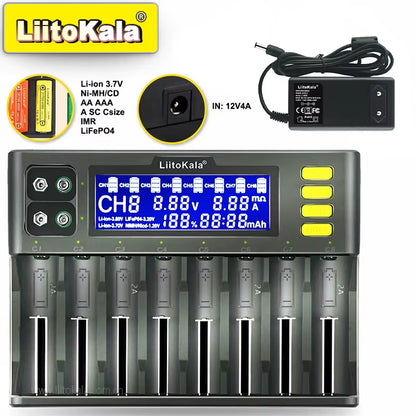 Lii-600 Battery Charger 12V5A for Li-Ion 3.7V and Nimh 1.2V Battery Lii-202 402 Lii-S8 S12 Lii-500 18650 26650 AA AAA
