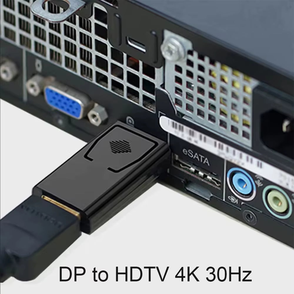 4K DP to Hdmi-Compatible Converter Displayport to 1080P HDTV Computer Monitor Audio Video Adapter
