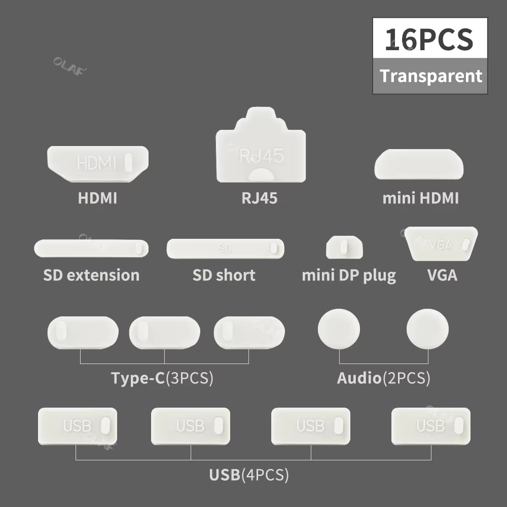 Universal Notebook Usb Silicone anti Dust Plug16Pcs Laptop Dustproof Stopper Dust Plug Usb Computer Interface Waterproof Cover