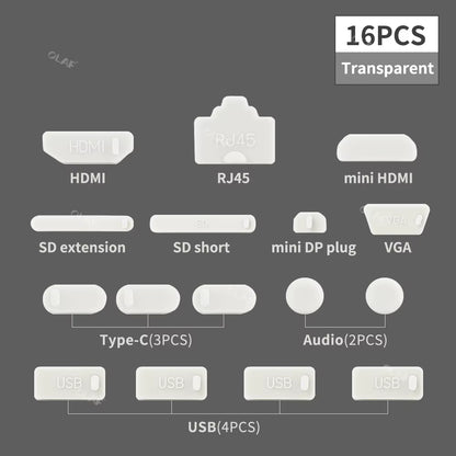 Universal Notebook Usb Silicone anti Dust Plug16Pcs Laptop Dustproof Stopper Dust Plug Usb Computer Interface Waterproof Cover