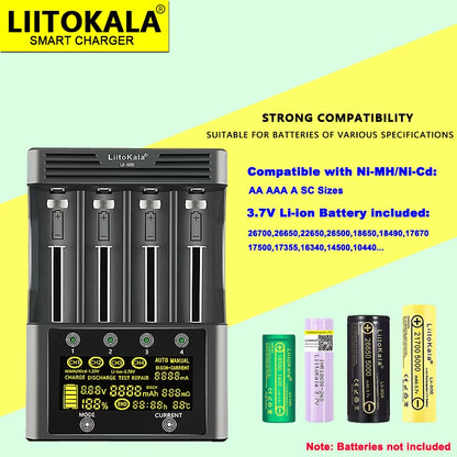 Lii-600 Battery Charger 12V5A for Li-Ion 3.7V and Nimh 1.2V Battery Lii-202 402 Lii-S8 S12 Lii-500 18650 26650 AA AAA